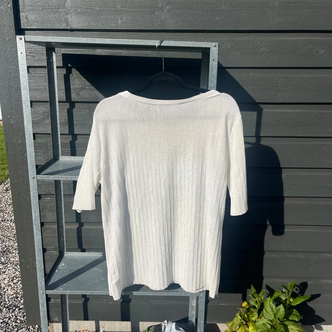 Plisserad vit tipp - 90