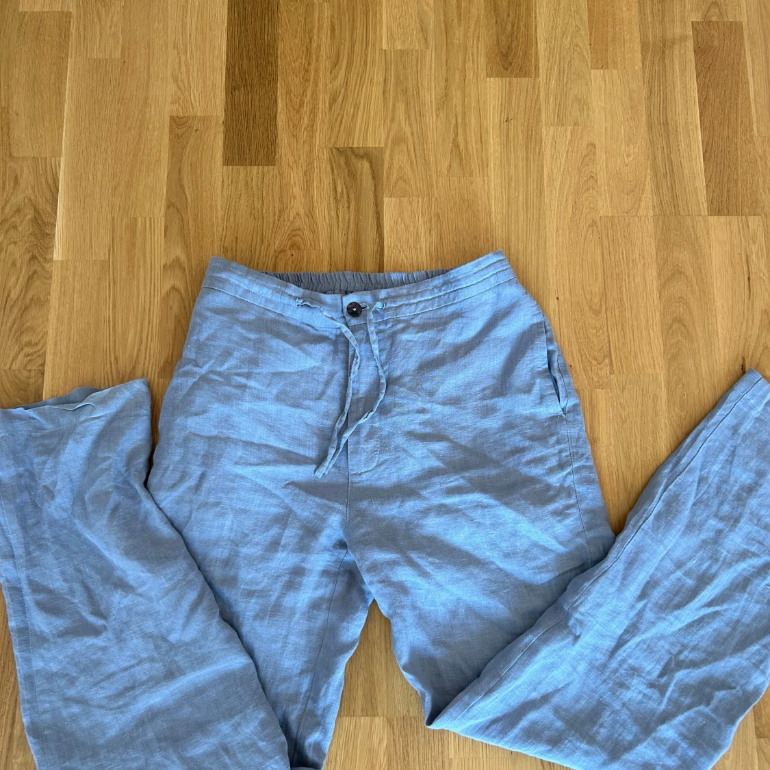 Linnebyxor Blåa - 1