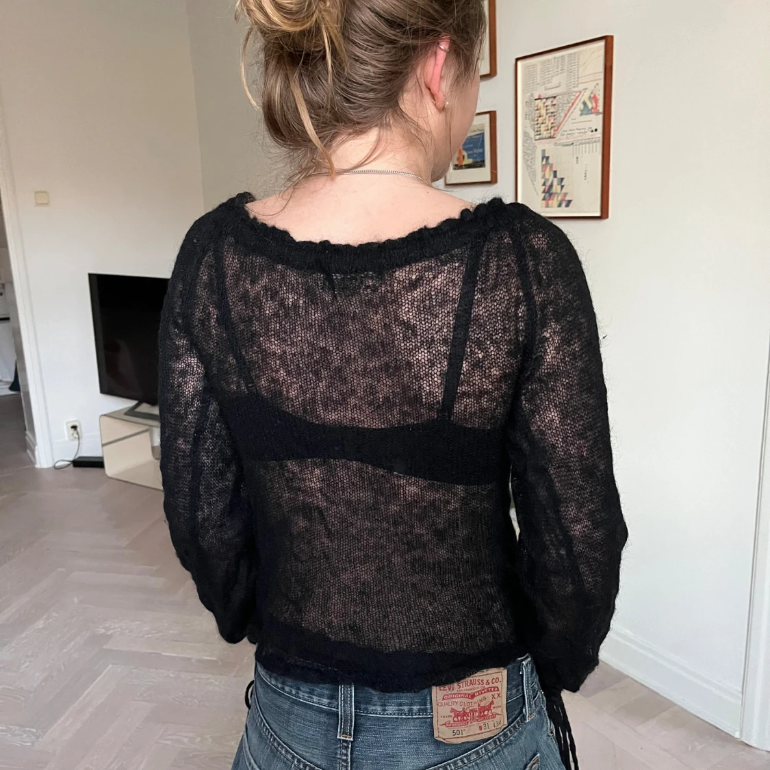 Hålstickad topp  - 38