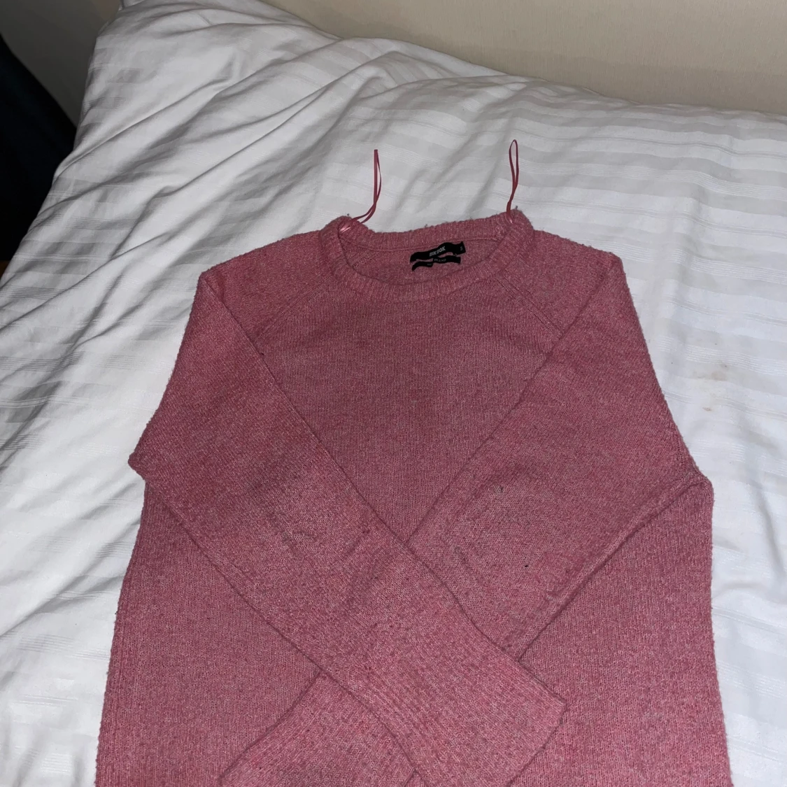 Rosa stickad tröja  - 90