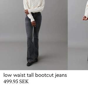 säljer mina low waist bootcut jeans från gina , dom blåa är aldrig andvända och dom gråa är lite använda men inte mycket, i storlek 32. 350kr/styck