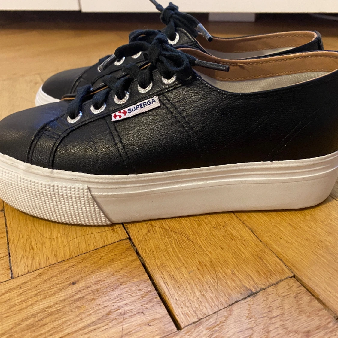 Superga platform sneakers - skinn
