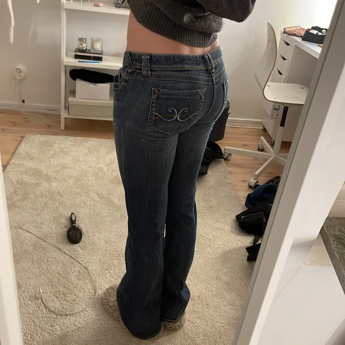 Lågmidjade bootcut jeans - 91