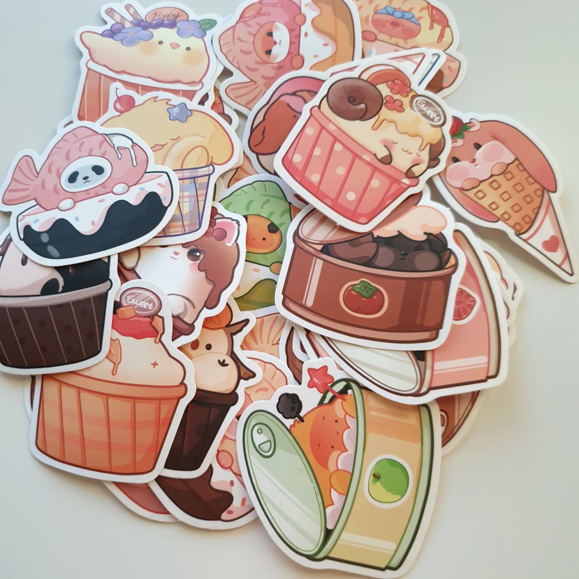 40st djur, glass klistermärken/stickers, pyssel 