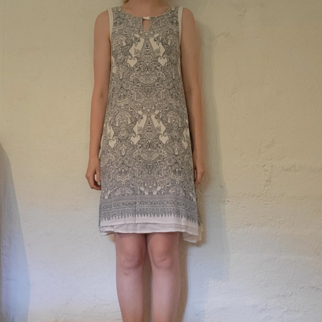 Blåvit midiklänning - 91