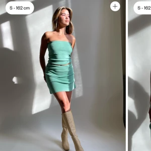 Tube Skirt Mint från Djerf Avenue - Tubeskirt i mintfärg från Djerf Avenue 🧚🏻 Jätteskön och fin kjol som är en summer must-have 💚Kan vikas upp för en mer miniskirt-look 🌷 Tjockt material och stretchig ☀️Storlek M, men passar även S och L 🧚‍♂️Bra skick! Nypris: 899kr
