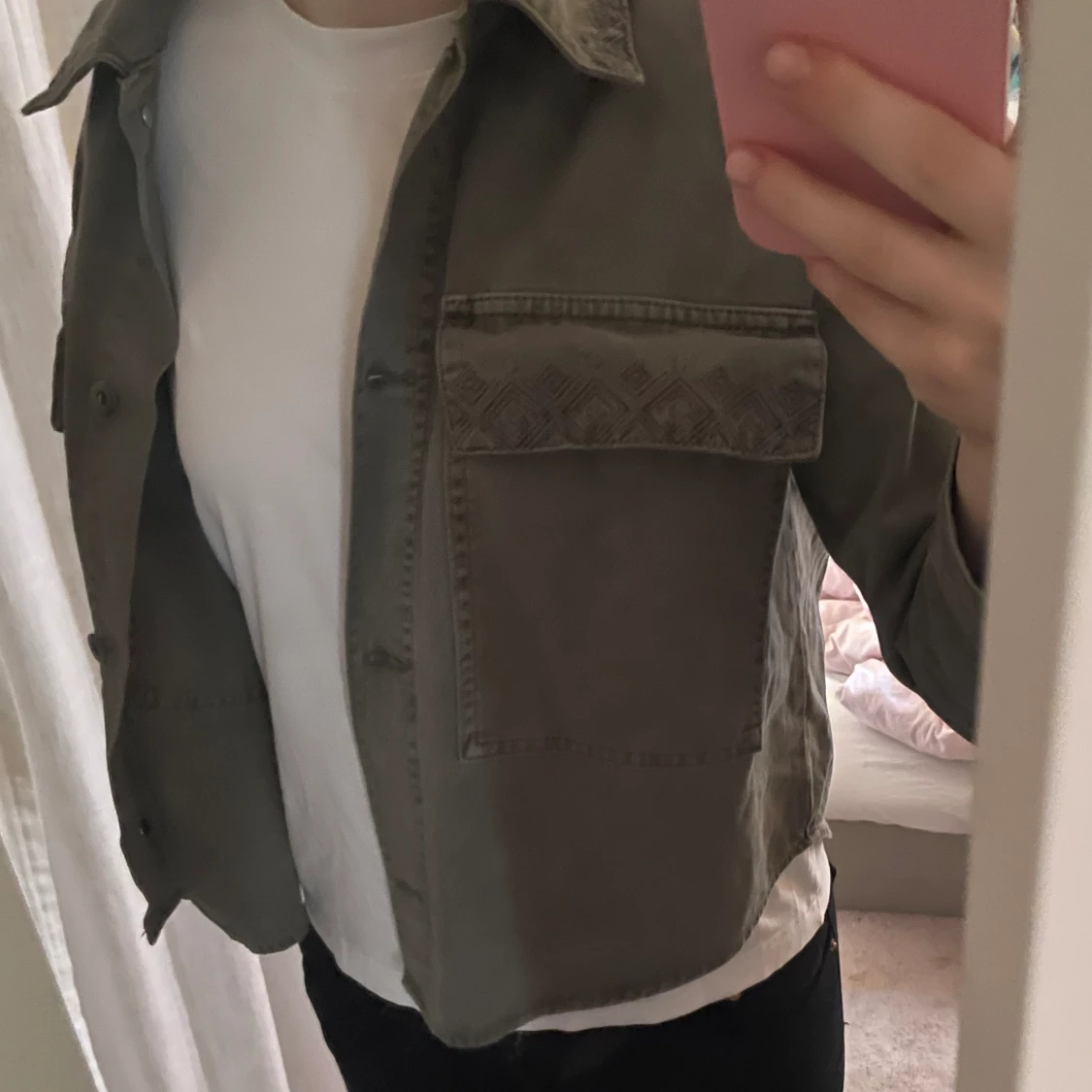 Grön jeansjacka - 90