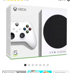 Xbox series S med 1 dosa! Köpt i december 2023. Funkar precis som det ska! Skicka meddelande för bilder! Dator skärm kan fås med för ett högre pris! 