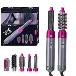 Hot air styler - Fixa håret och slipp alla apparater och sladdar. Professionell 5 i 1 Hot Air Styler One Step Hair Dryer&volumizer Räta&curling Brush Hot Comb Electric Blowing Hairbrush Oanvänd då jag fick två i present. Första bilden är lånad och de andra två mina. 
