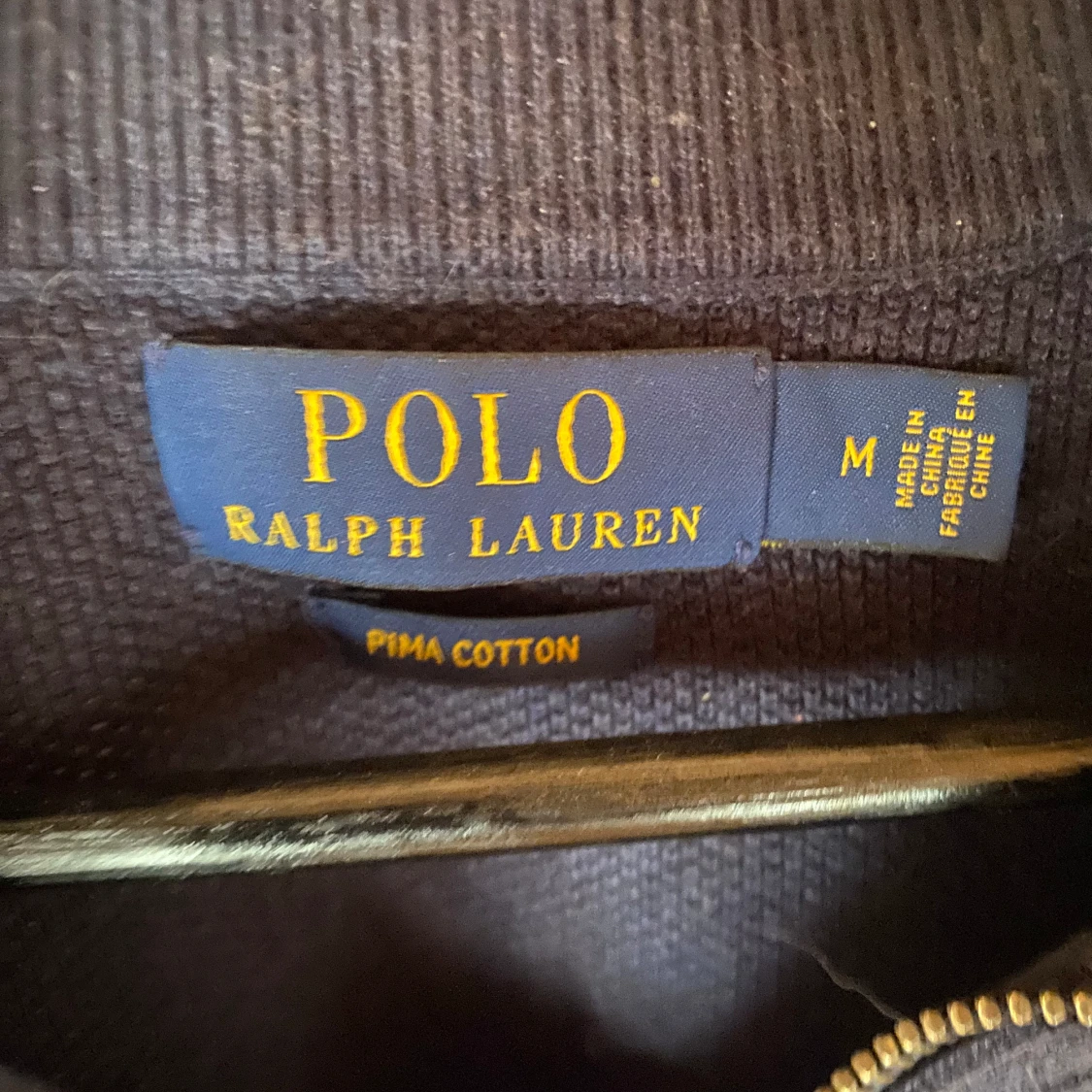 Ralph lauren half zip blå - 90