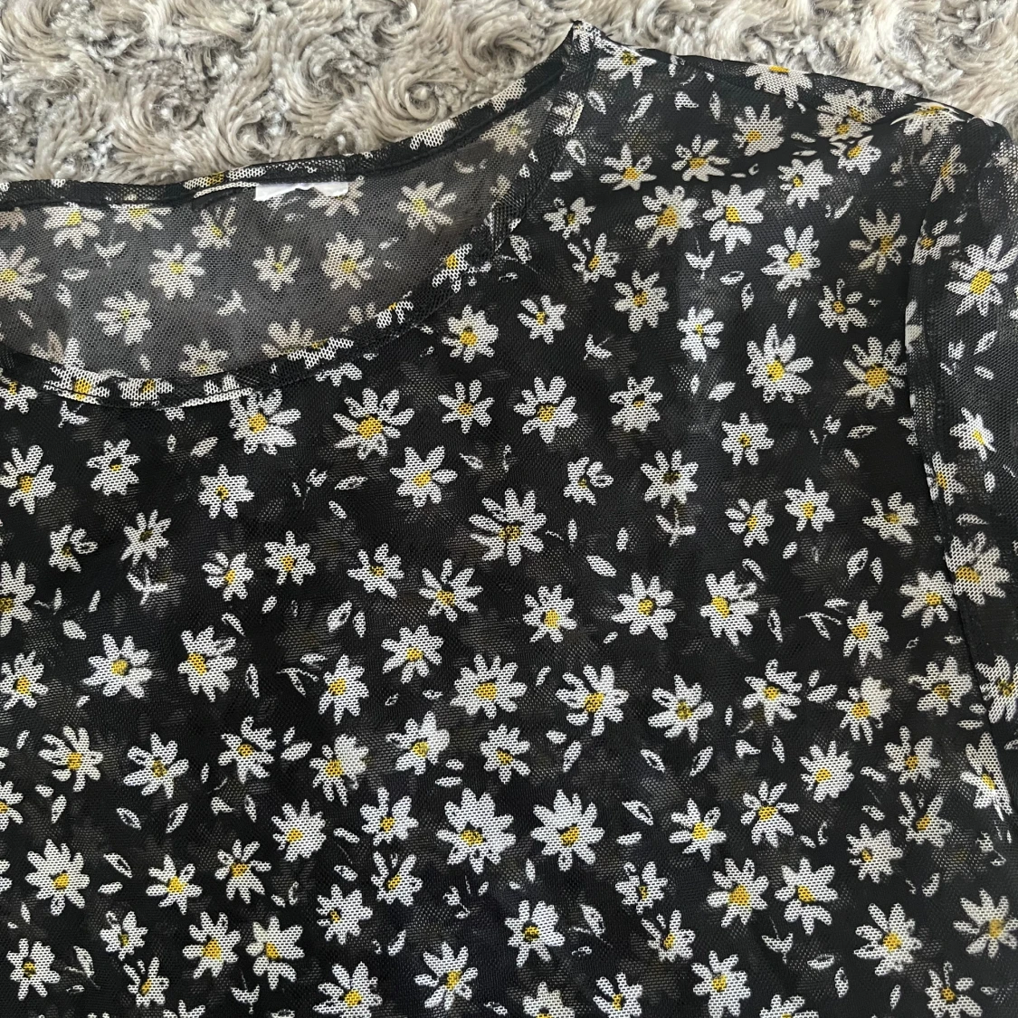 Blommig crop-top  - 91