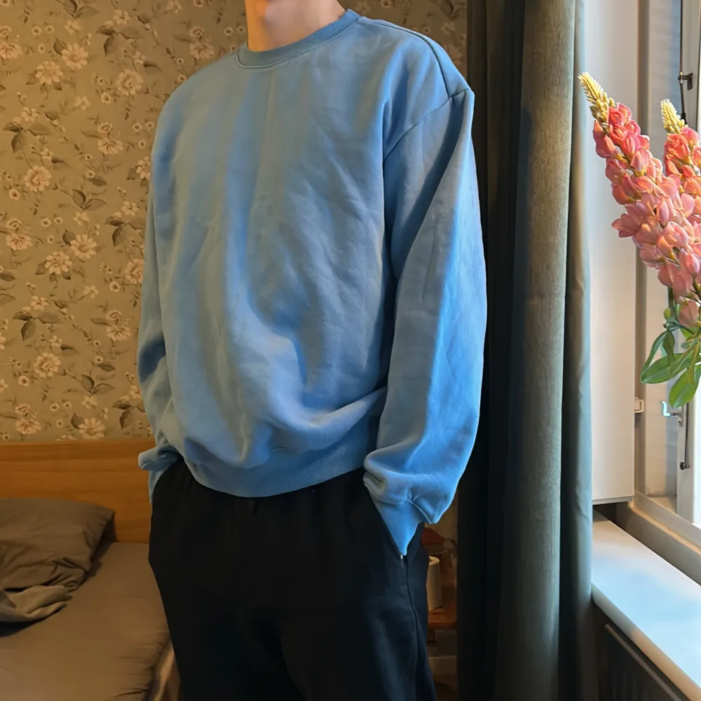 Blå oversized Sweatshirt i strl S. Tröjor & Koftor.