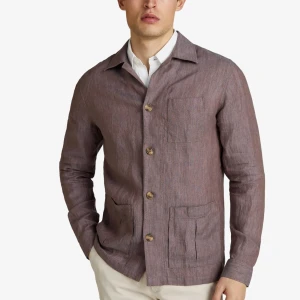 Linne overshirt - Säljer denna asfeta linne overshirt som jag tyvärr vuxit ur. Tröjan är i bra skick och är i storlek M. Längd: ca 71 cm, bredd: 51 cm. Köptes för 900 kr.