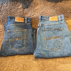 2 nudie jeans i modellen ”Gritty jacksson” vänstra är storlek 31/32 och högra 32/32!🙌🏻 300 kr styck 