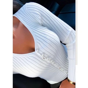 Pärl tröja - Aldrig använd och finns inte kvar längre, väldigt ljus baby blå färg