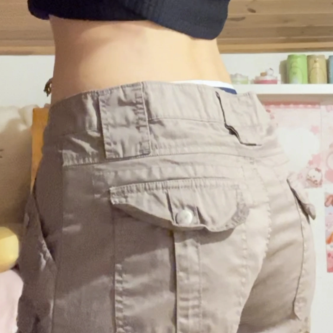 Cargo byxor low waist mid waist  - 90