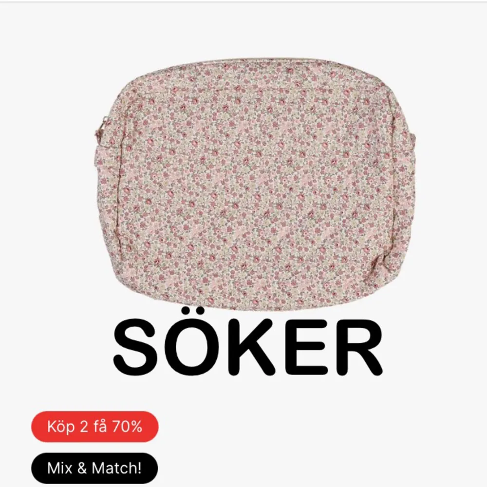 Söker denna stora necessären från Hemtex, helst den färgen på bilden men kontakta även om annan färg!. Accessoarer.