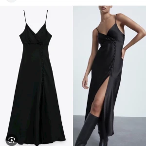 Zara klänning satin  - I storlek XS! Men passar även S skulle jag säga. Använd fåtal gånger!