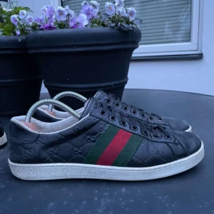 Gucci skor  - Tja säljer nu mina Gucci skor som är i storlek 42 perfekta beaters inför sommaren till ett sjukt bra pris inget og men vid fler frågor eller funderingar kontakta mig 