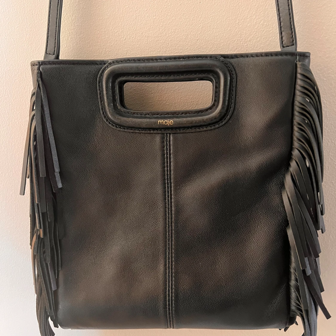 Maje vöska läder svart  - 90