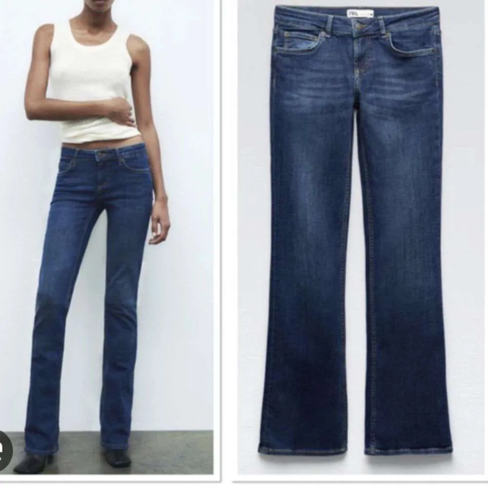 Lågmidjade snygga jeans ifrån zara! . Jeans & Byxor.