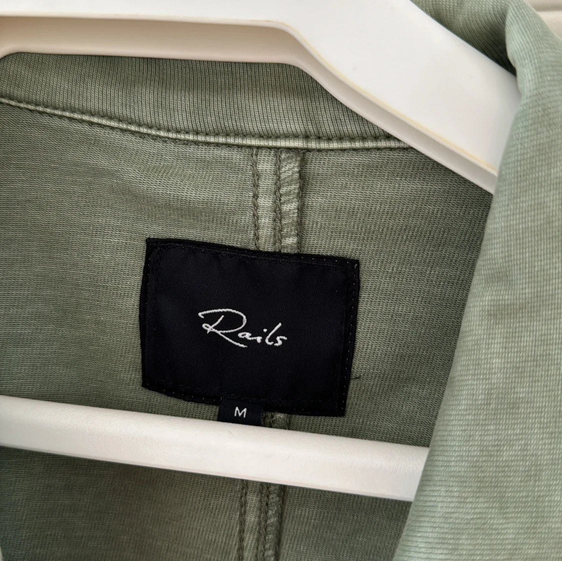 Rails shirt jacket i tvättad militärgrön färg - 91