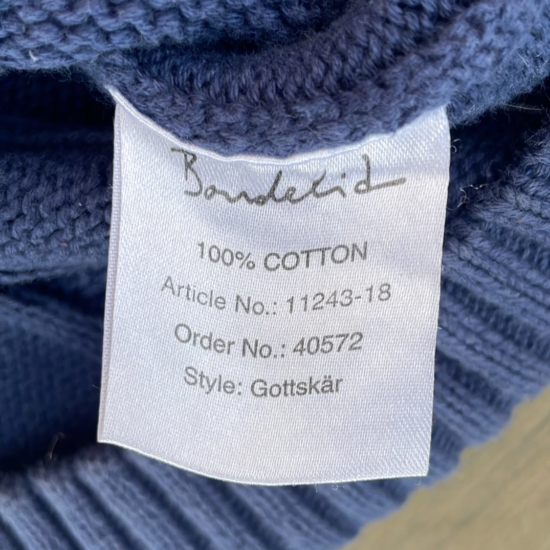 Blå stickad tröja från Bondelid - 91