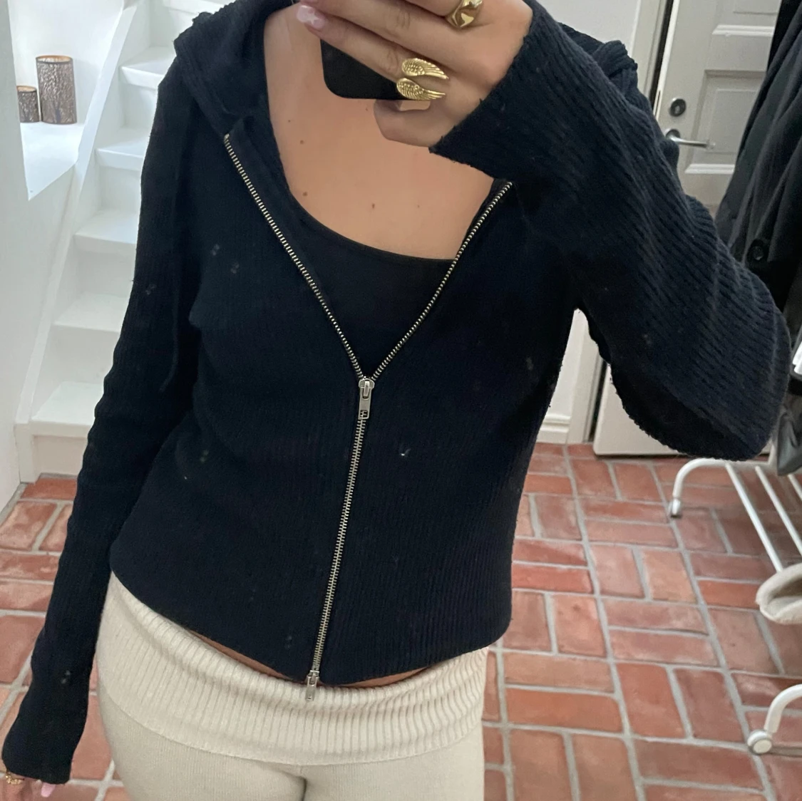 Mörkblå zip-up - 93