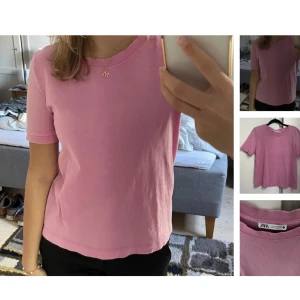 Rosa t shirt  - Säljer min Rosa stickade t shirt från zara knappt använd och i bra skick