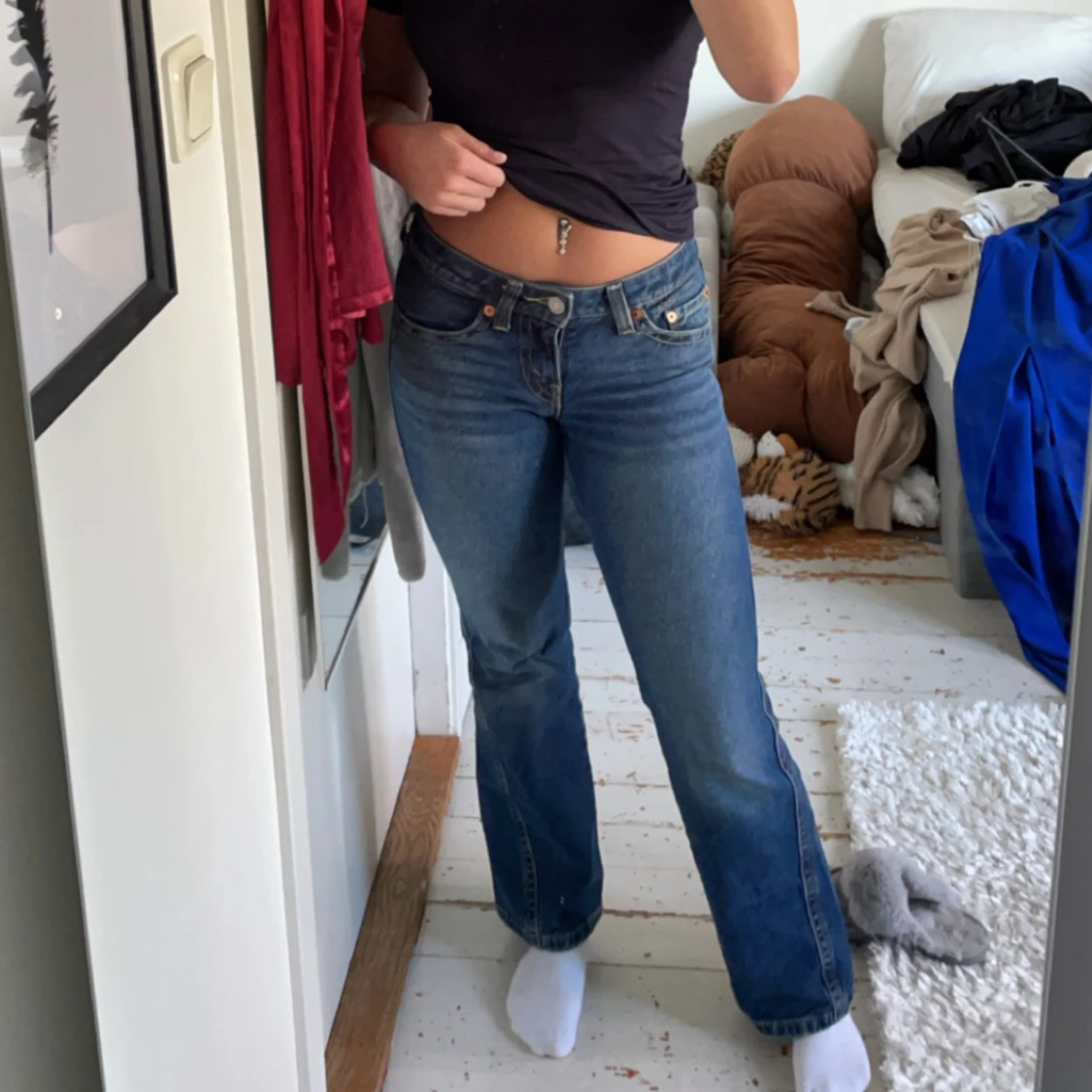 Lågmidjade jeans