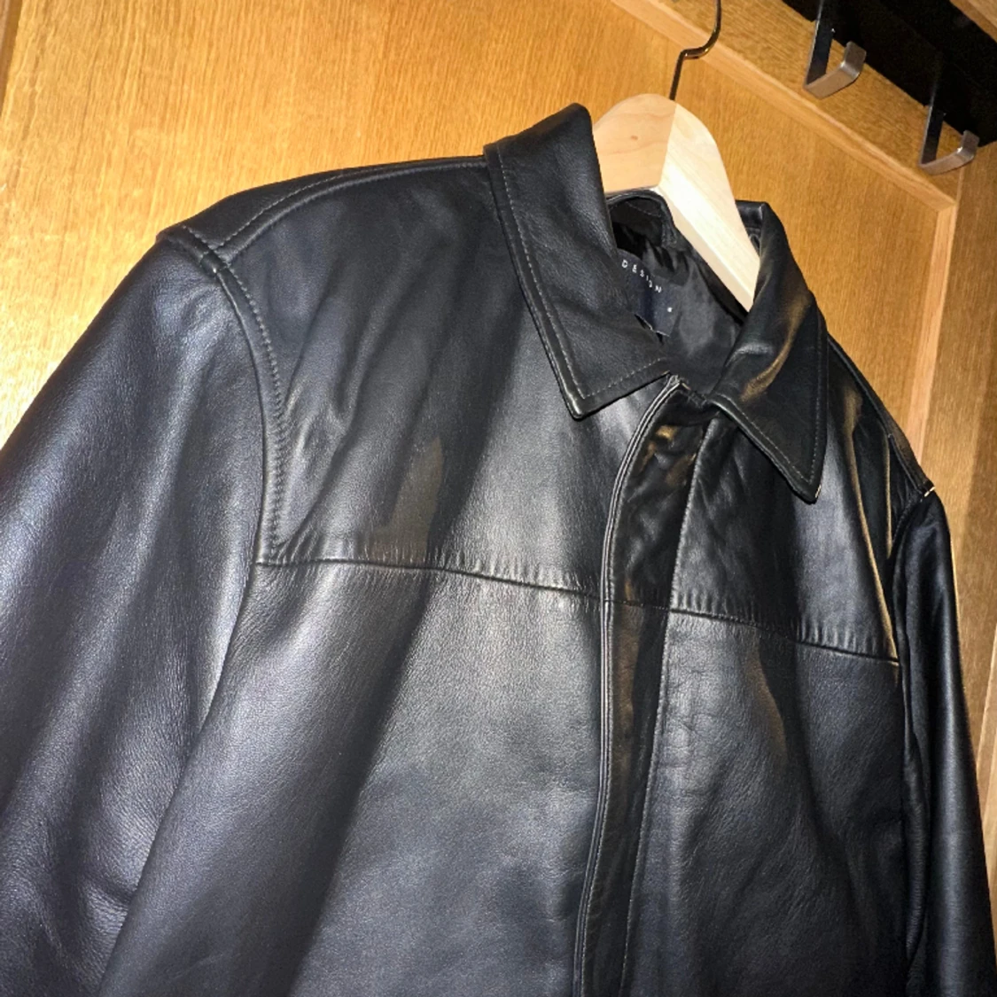 Oversize Läderjacka  - 91