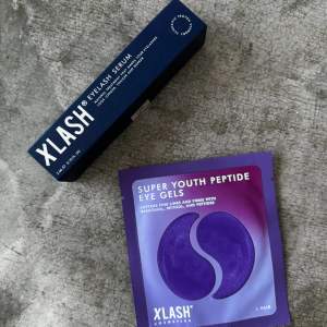 Oöppnad och förseglad xlash serum 3ml Skickar med en 1 pack eyepatches ”Super Youth peptide eye gels”  Säljer båda för 300:-  (ord. pris 479:- + 50:-)