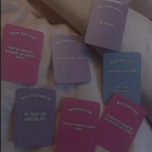 Spel - Hej!! Vi är ett uf företag i Danderyd som säljer ett spel. Det är en kortlek med 50 st frågor som would you rather, nerver have i ever och who’s most likely to för 79 kr exklusive frakt💕💕bara att trycka på köp nu!