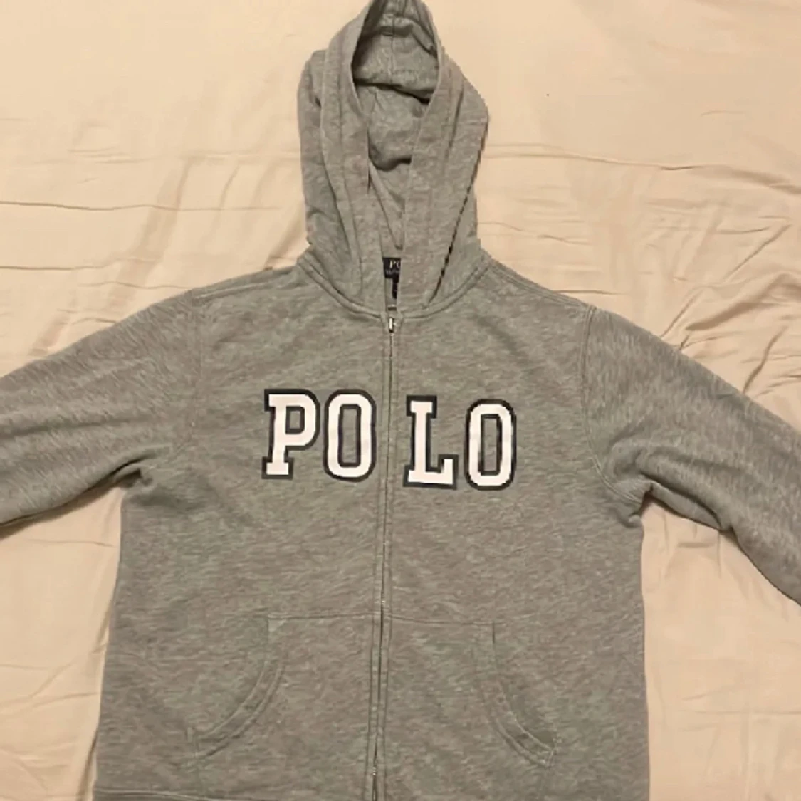 Polo zip grå