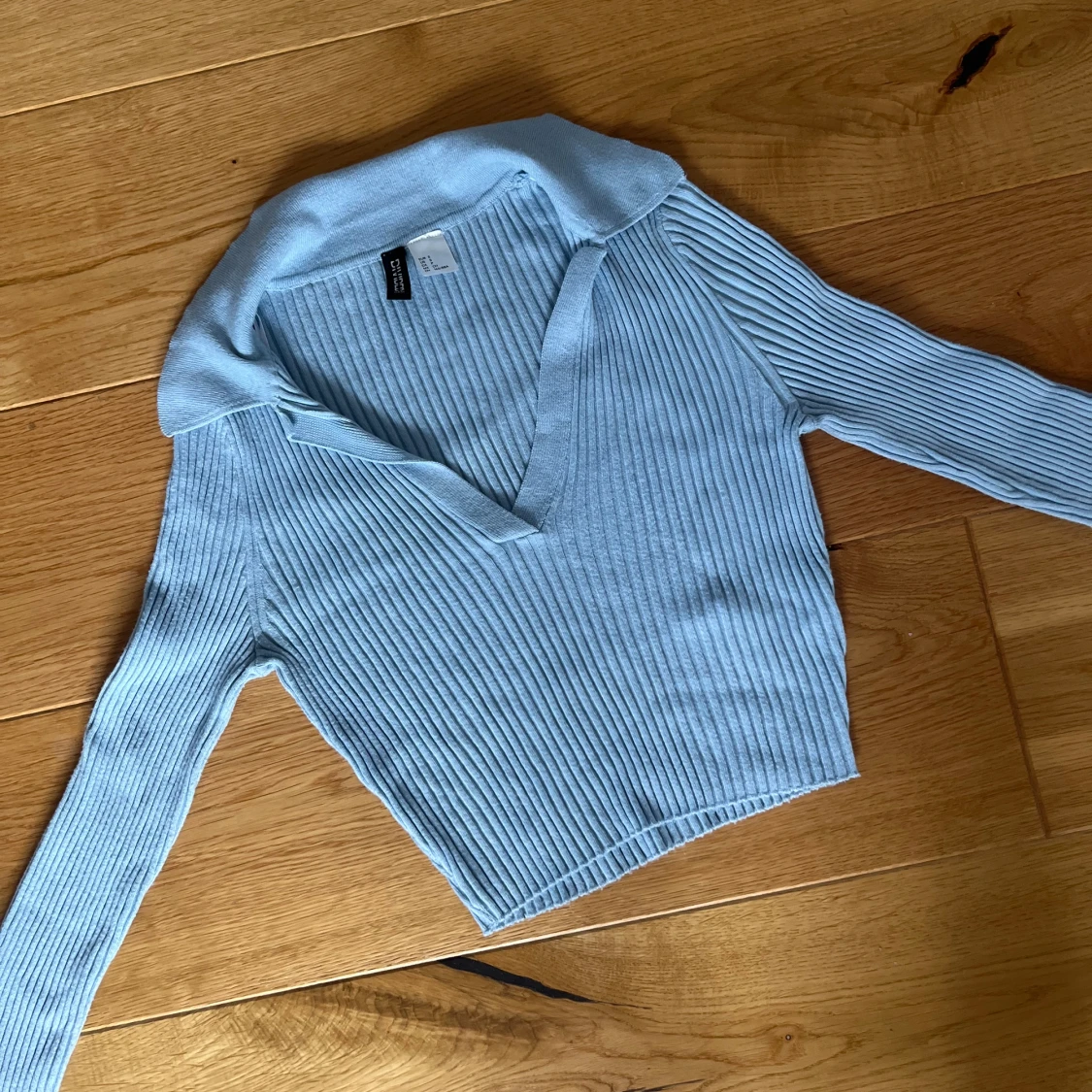 Långärmad ribbat topp - 92