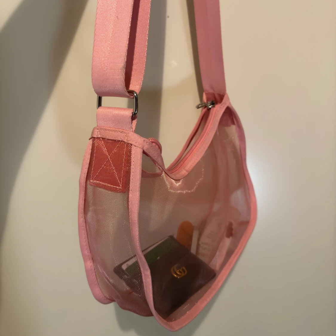 Rosa genomskinlig väska - 91