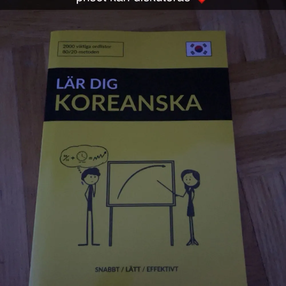 En bok där du kan lära dig koreanska köpetes för 2 år sen, nypris ca 260kr mitt pris e 100kr💕 priset kan diskuteras ❤️. Övrigt.