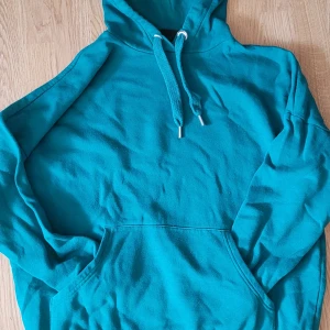 hoodie turkos  - OBS!! hoodien är mycket mer grön/turkosa än vad som syns på bild  väl använd men utan defekt