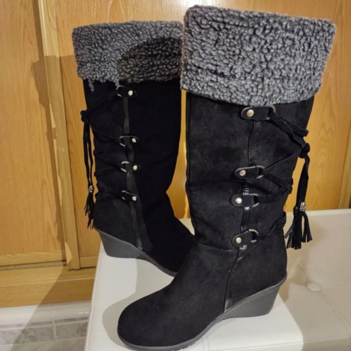 Svarta klack stövlar✨🖤 - 90