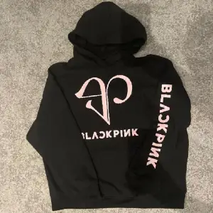 SISTA CHANSEN⚠️ Svart hoodie med rosa blackpink tryck i okej skick. Passar XS, S, och M då den är oversize på mig som är Xs/S. 