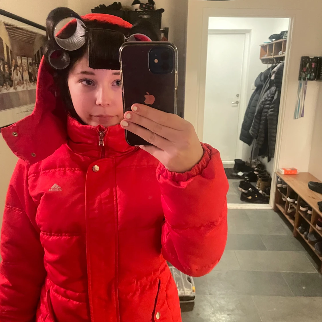 Röd super skön Adidas jacka - 90