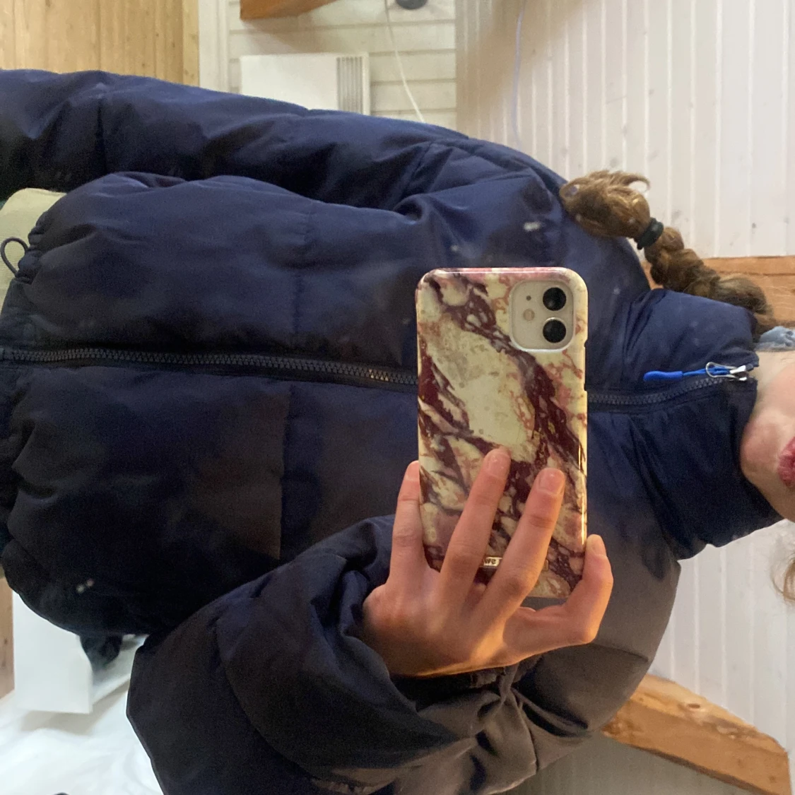 Blå pufferjacka💞 - 90