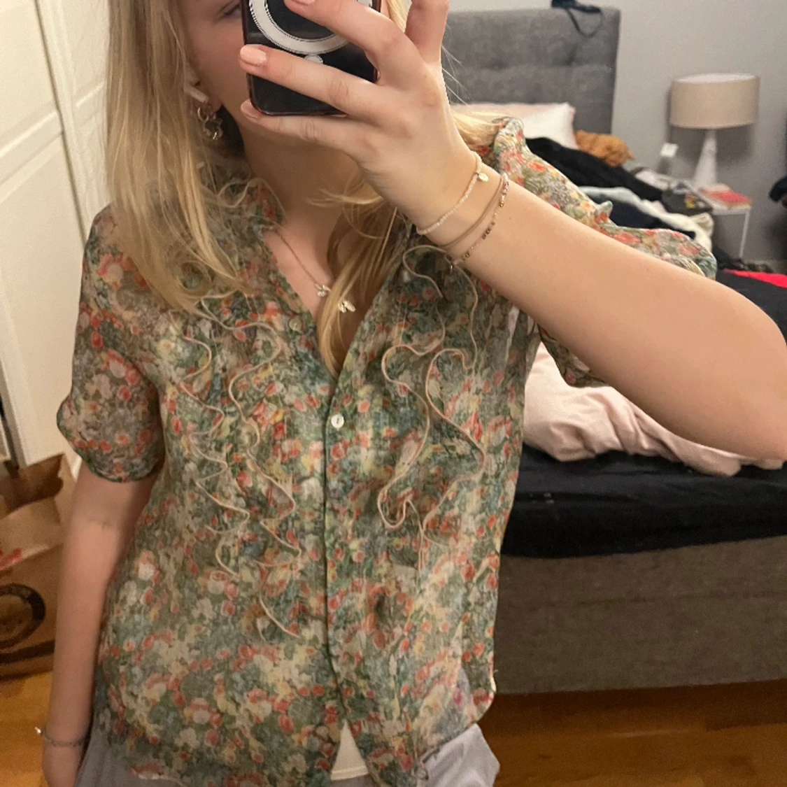 Blommig blus💐 - 90