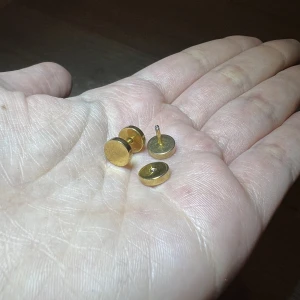 Örhängen studs - Guldfärgade studs som man skruvar på! Väldigt fina och bra kvalitet. Använder de dock inte längre. Endast använda två gånger!  (Skriv privat för fler bilder🤗)