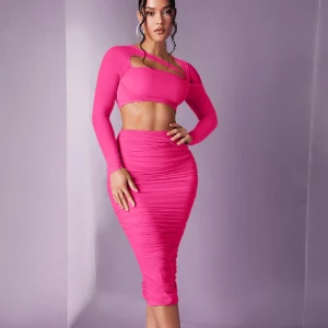 Rosa set - Jättefint rosa set, använt en gång, strl XS