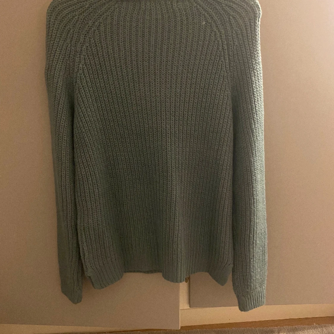 Mörk turkos stickad tröja  - 91