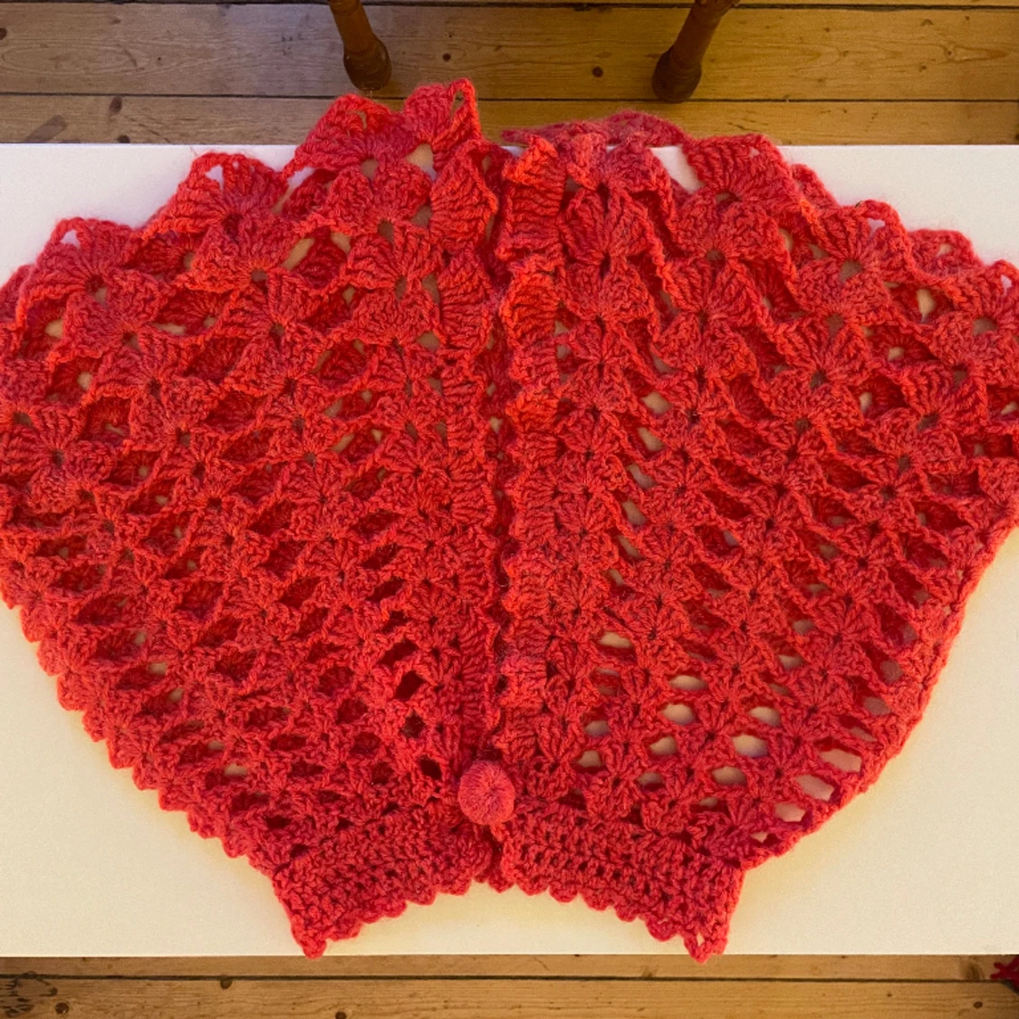 Vintage stickad poncho 1960-tal.  - 91