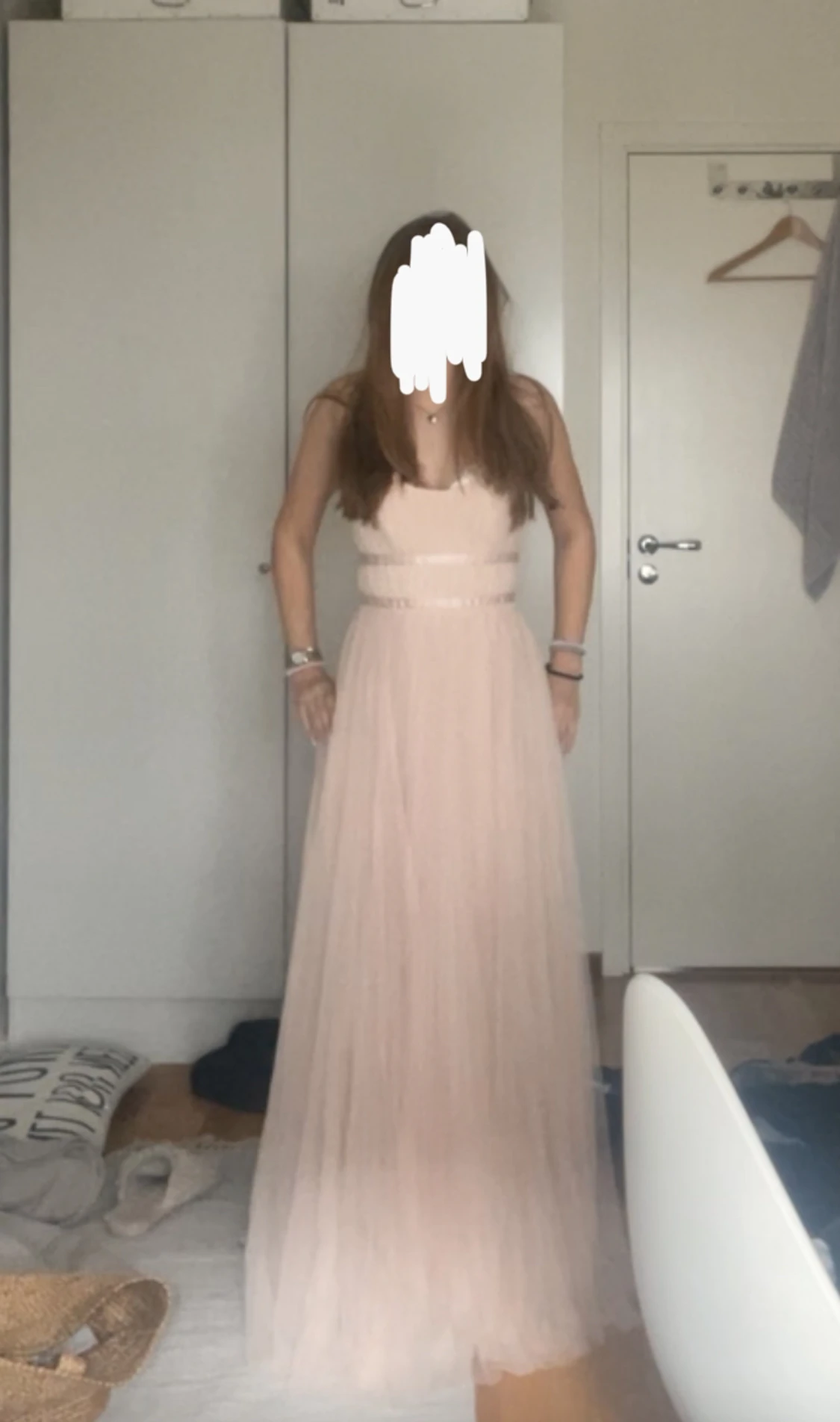 Ljusrosa balklänning - 90