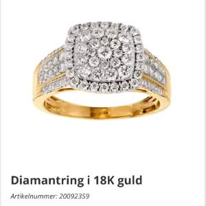 Perfekt skick äkta guld med 1 carat VVS diamanter 