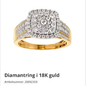 Vigselring - Perfekt skick äkta guld med 1 carat VVS diamanter 